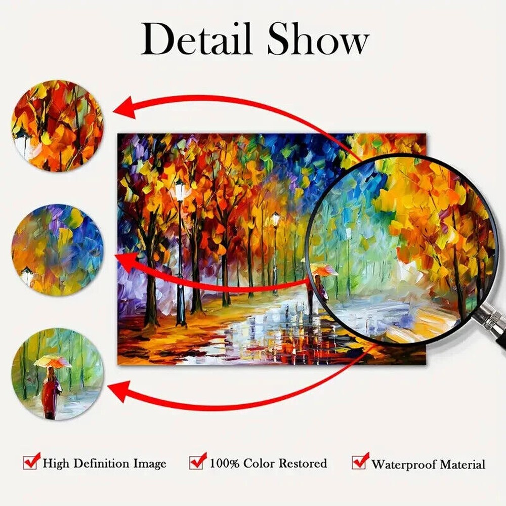 Nordic Style, Colorful Landscape Canvas Print Framed 12" x 16" Wall Art Home & Garden:Home Décor:Posters & Prints Style Your Walls